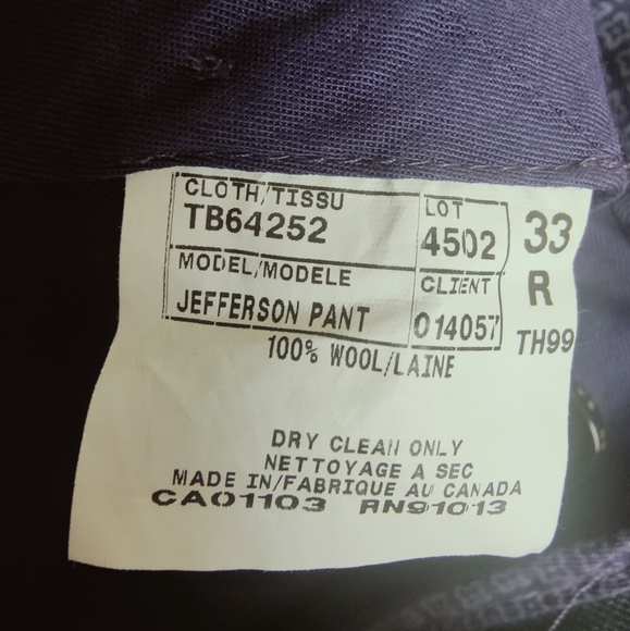 Ted Baker London Men's Jefferson Flat Front Wool Dress Pants, Sz 33 - Picture 15 of 16